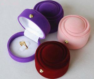 Wholesale High Quality Velvet Earrings Ring Jewelry Gift Box Case from china suppliers