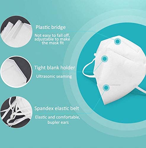 White KN95 Earloop Disposable Surgical Face Masks