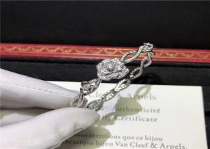 China Luxury 18K White Gold Piaget Rose Bracelet With 190 Brilliant Cut Diamonds 1.32ct on sale