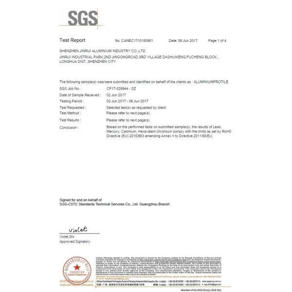 Deep Processing Anodized Aluminum Profiles Customized Color 6063 Grade