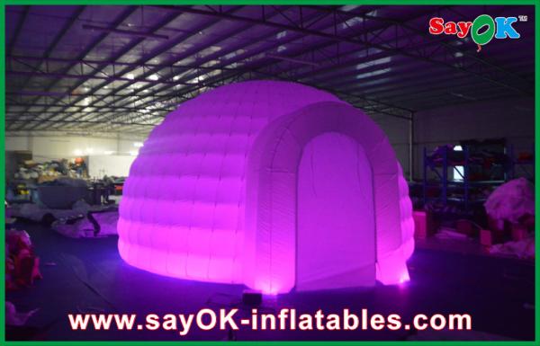 Inflatable Igloo Tent Advertising Dome Inflatable Air Tent , Led Light Inflatable Lawn Tent