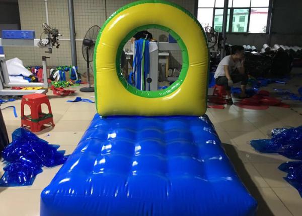 Quality Hurdles Fun Run Giant Inflatable Games , Giant Inflatable Games With Inflatable Tunnel for sale