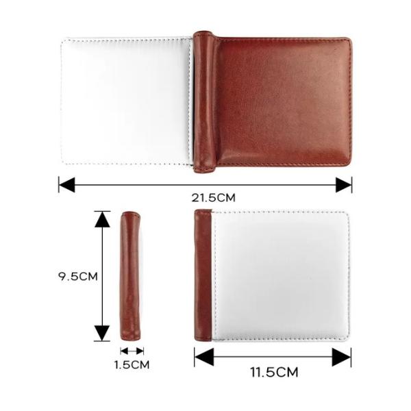 Sublimation Mens Wallet Custom Leather Bifold Wallet