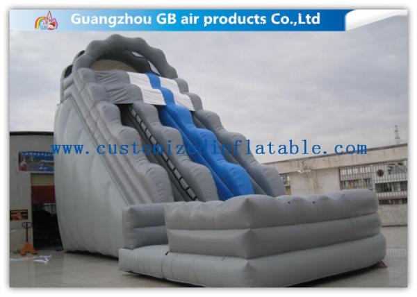 Quality Kids / Adults Double Inflatable Water Slide With Small Pool For Summer Games for sale
