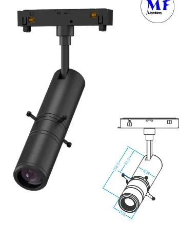 LED Shapeable Track Spot Light Framing Projector Modern Museum Exhibition Zoomable Free Shapeable Contour Spotlight