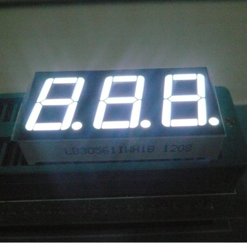 14.2mm(0.56") White 3 Digit 7 Segment LED Display for digital Temperature