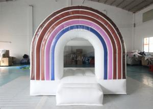 China Home Baby Jumping Castle Inflatable Pastel Rainbow Boho Bounce House For Party Rental on sale