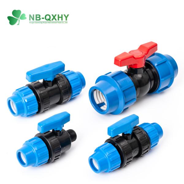 NB-QXHY Plastic Pn16 PP Compression Fitting Fixed Ball Valve for Irrigation System