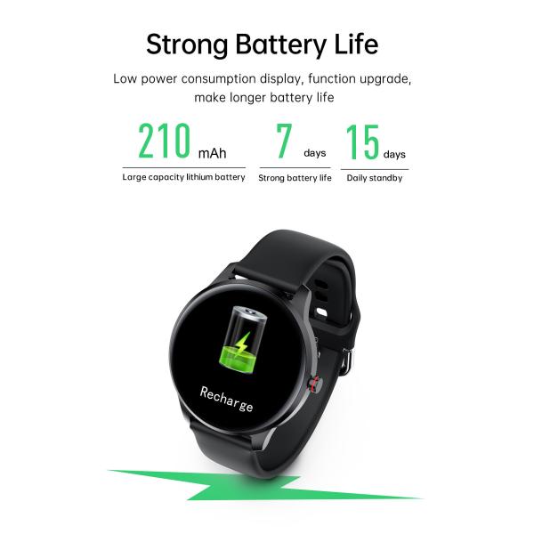 Dynamic 1.28in TFT Bluetooth IOT Devices BLE 5.0 Health Monitoring Samrtwatch