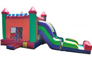 Wholesale Rainbow Inflatable City Bounce Jumpers , Commericial Inflatable Bouncy Castle from china suppliers