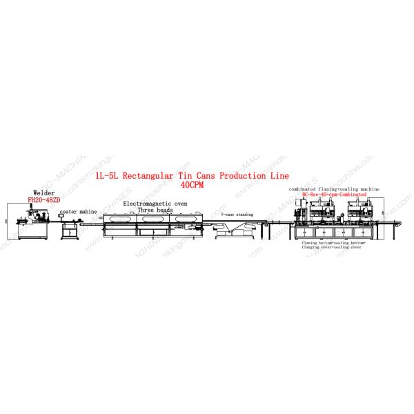 Food Grade Integrated Empty Tin Can Making Machine 40cpm