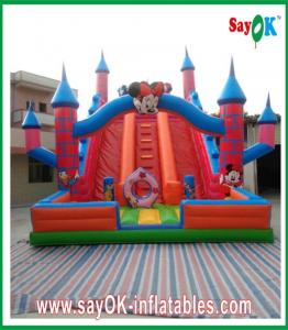 Wholesale Inflatable Castle Slide Red Mickey Mouse Inflatable Water Slide 0.5mm PVC L6 X W3 X H5m from china suppliers