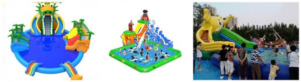 Children Water Park Inflatable Slip And Slide Water Park For Business Rental