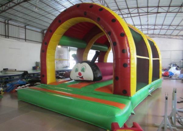 Quality Kids Inflatable Bounce House Caterpillar Theme Three Arch Indoor outdoor Bounce House 6x4m for sale