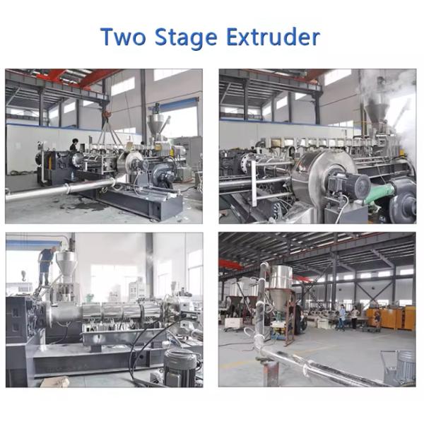 Two Stage Plastic Extruder For Recycling Waste EPS Scraps