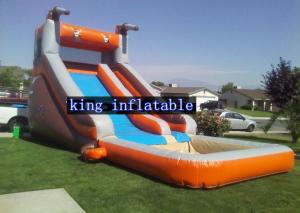 Wholesale Tarpaulin Inflatable Water Slide With Pool Customized Color For Outdoor Fun from china suppliers