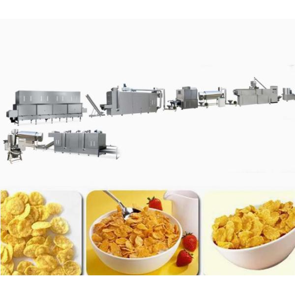 Automatic Snack Corn Chips Production Line / Cereals Corn Flakes Processing Machine