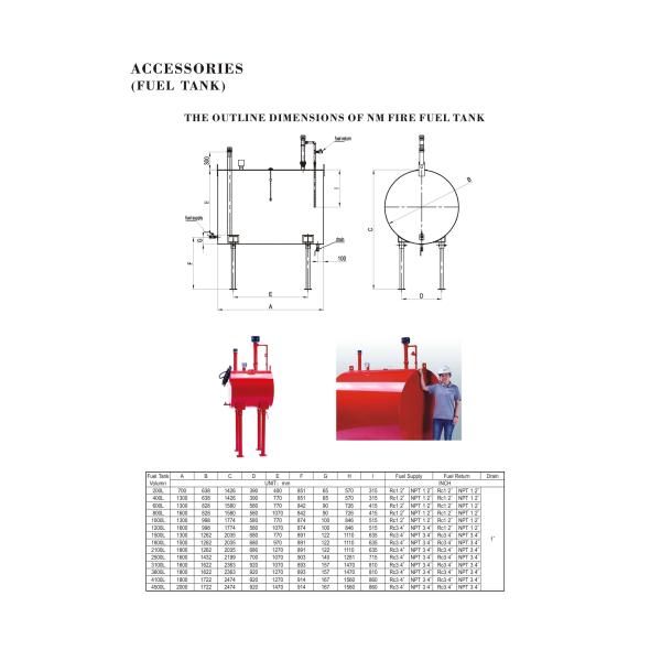 Compliant Non Approved Diesel Fuel Tank For Fire Fighting System Supply Return Drain