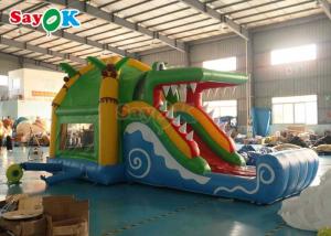 Wholesale Jungle Crocodile Themed Inflatable Bounce House Kids Jumping Bouncy Castle Combo Slide from china suppliers