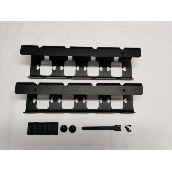 Single Tier Black Oval 3-Hole Adjustable Wire Storage Rack for Under Table Efficiency