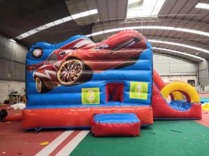 Wholesale Red Racing Cars Kids Inflatable Bounce House With Slide / Jumping Blow Up Castle from china suppliers