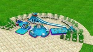 Wholesale New design giant frame pool metal frame pool inflatable water amusement park water park projects aqua park plan from china suppliers