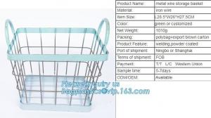 China supermarket custom oblong wire metal storage baskets, Rose-Gold Fruit Baskets Storage Baskets Metal Wire Baskets, wire on sale