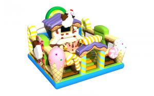 China Inflatable Fun City PVC Candy Ice Cream Park  Inflatable Bouncy Castle For Kids on sale