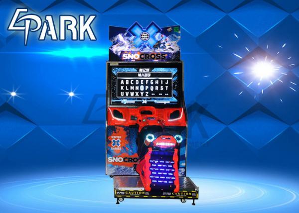 Quality Game Centre Equipment Luxury Snow Motor Racing Game Machine 450W for sale