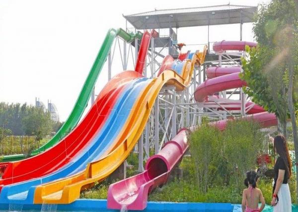 Quality Amusement Park Fiberglass High Speed Tall Water Slides For Theme Water Park for sale