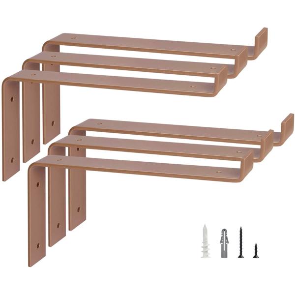 Space-saving Silver Triangle Drop Down Shelf Brackets for 4-6mm Thickness Wall Mount