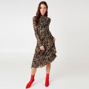 Wholesale Fashion Women Leopard Print Long Sleeve Women Maxi Dresses from china suppliers
