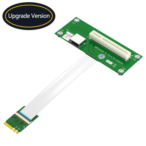 M.2 Key A/E to PCI-E X8 Riser Card with USB 2.0 480Mbps