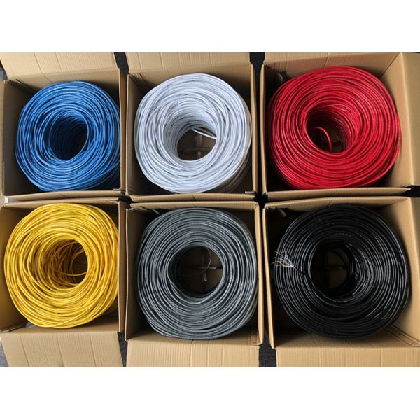 High speed CAT6 CAT5E Copper black Network Cable 350MHZ UTP LAN Cable 300m a carton