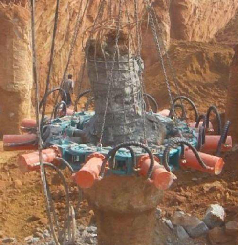 Pile Breaker Excavator Attachment Round Shape Low noise Pile Foundation