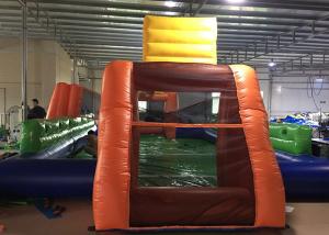 Wholesale Durable Inflated Fun Sports Games / Inflatable Soccer Field Water Pool With Basket Hoop from china suppliers