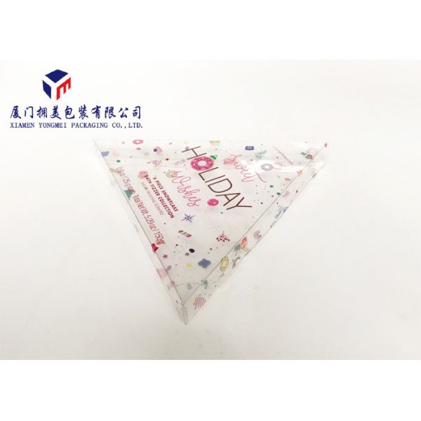 Triangle Shape Custom Plastic Box Packaging , Pet Packaging Box For Bath Fizzer
