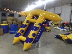 China agua banana boat prices  fly fish inflatable sea  flying fish banana boat inflatable water games flyfish banana boat on sale