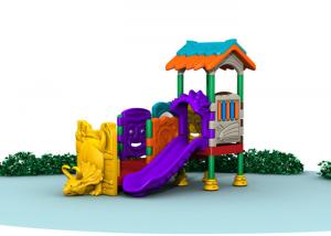 China Little Kids Outside Playset / Kids Plastic Play Structure With Slide  TQ-QS004 on sale