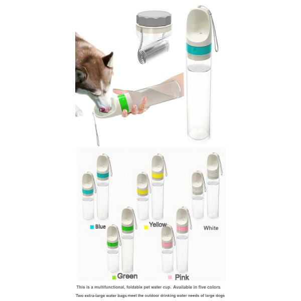 1000ml Portable Dog Water Bottle With Travel Water Bowl Leak Proof Foldable Dog Water Dispenser For Outdoor Hydration Of Large Breeds