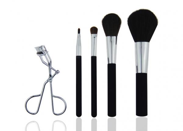 Quality Cruelty Free Travel Makeup Brush Set With Cement Handle Siver Aluminum for sale