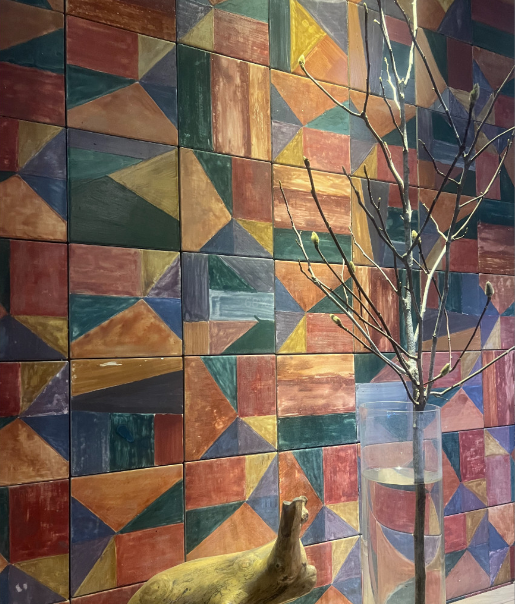 Customized Handmade Cut High Durability Artistic Mosaic Ceramic Tile Handprinted Custom Art Wall Mosaic Ceramic Tiles for Home Hotel Commercial