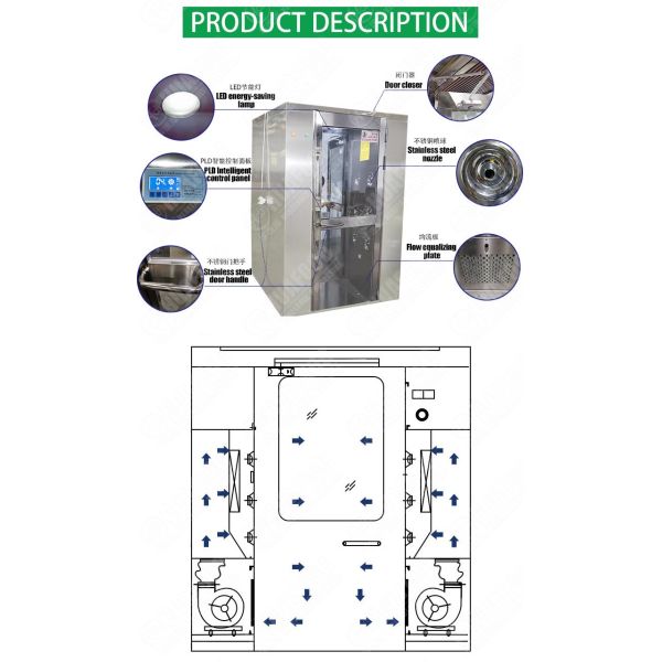 Multifunctional Air Shower Equipment Body Shower Dryer