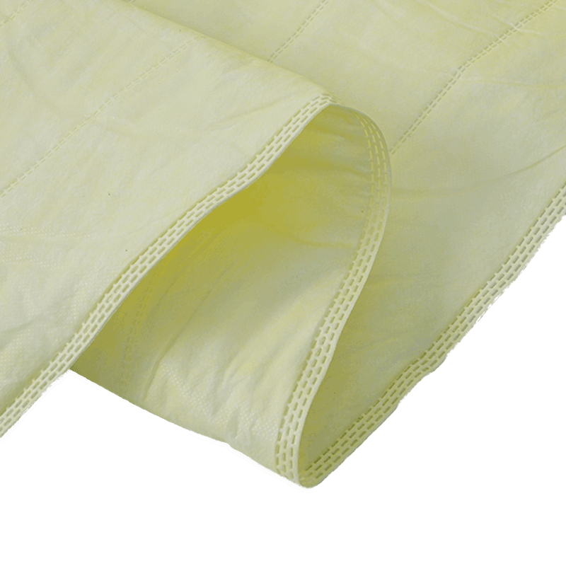 Yellow Double Layer Filter Material Roll Media Industrial Pocket Bag Polypropylene