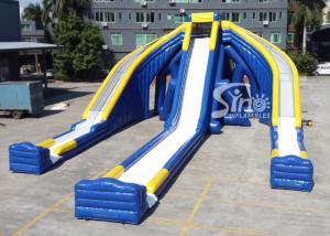 Wholesale 10 meters high adults giant inflatable triple water slide with EN14960 certifed for adults outdoor water entertainments from china suppliers