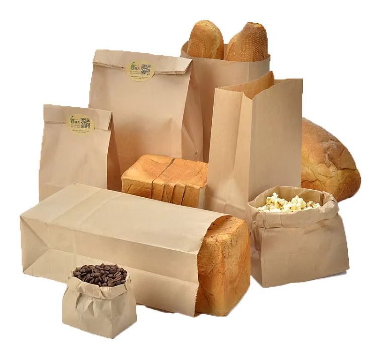 Reusable Kraft Paper Bag Custom Size Recycled Paper Shopping Bags