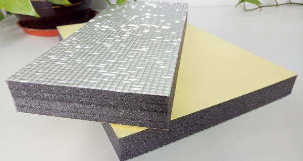 IXPE / XPE Laminated Aluminum Foil Self Adhesive Insulation Foam Costomized Length