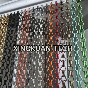 China Aluminum Double Hook Chain Link Curtain , Aluminum Chain Door Curtain on sale