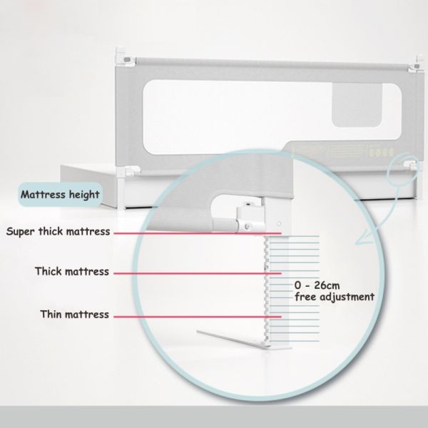 Breathable Nonslip Extra Long Bed Rail Safety Guard Multipurpose