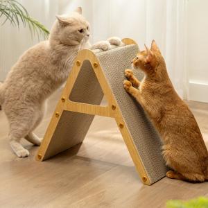 Wholesale Cat Scratching Board for Indoor Kittens, Space-Saving Furniture Protector for Sofa Walls, Light Wood from china suppliers